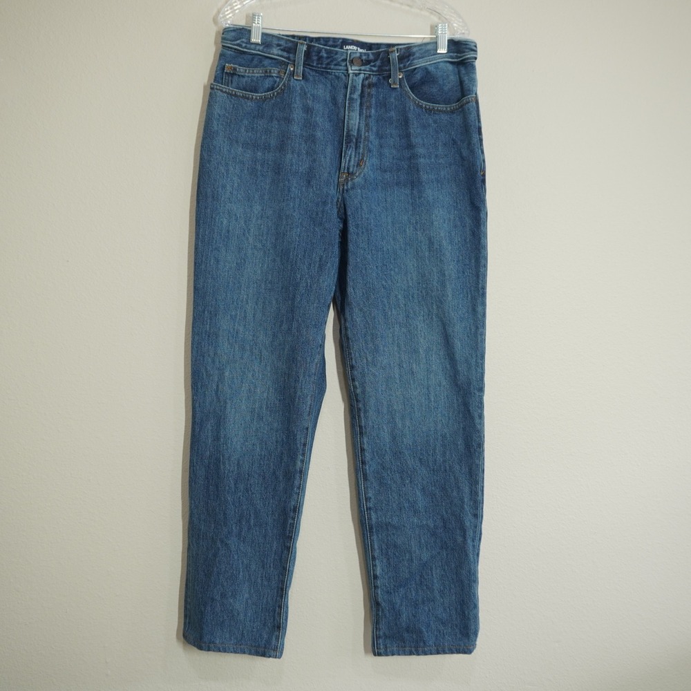 Lands' End Men's Size 36 x 30 Square Rigger Jeans Blue Straight Leg Denim Pants